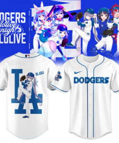 Bijou Dodgers White Baseball Jersey – Hololive VTuber Shirt for Anime & LA Fans