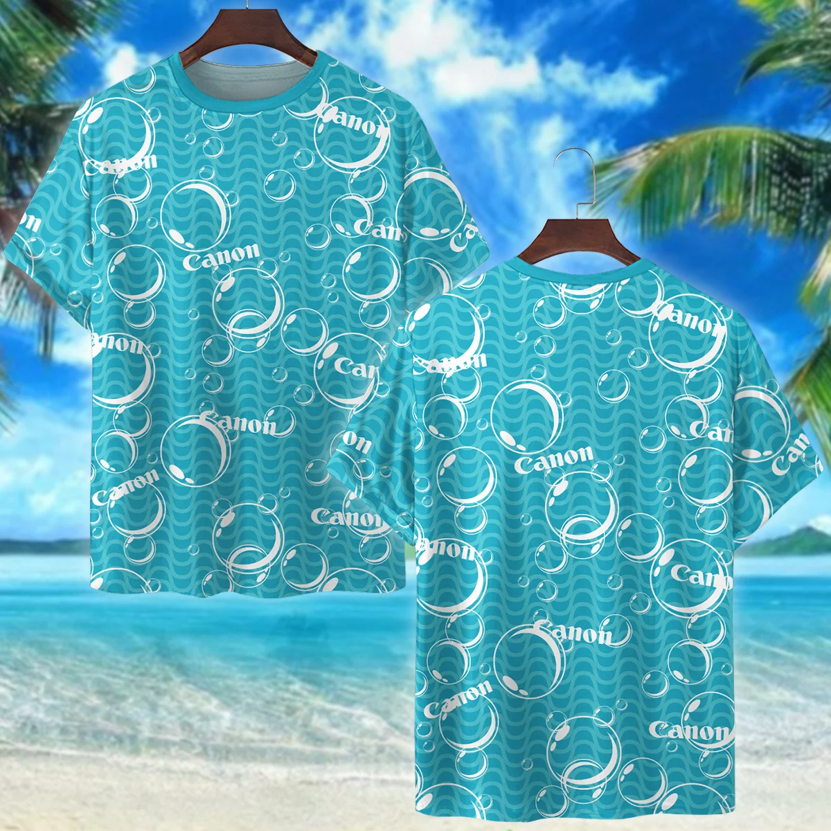 canon bubble wave t shirt custom aqua summer beach tee 1 tcipt