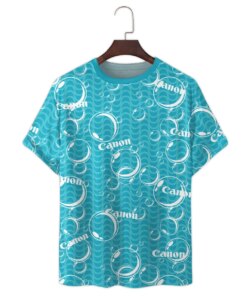 canon bubble wave t shirt custom aqua summer beach tee 3 9q34x