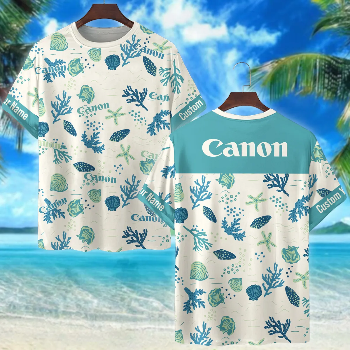 canon coral reef t shirt custom ocean shell summer beach tee 1 q5jlm