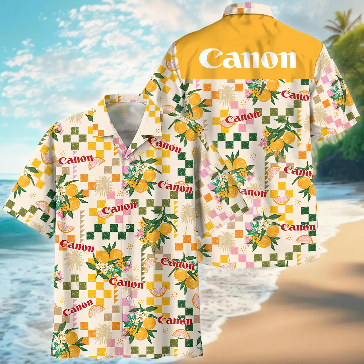 canon fruit hawaiian shirt custom tropical citrus summer button up 1 cindh