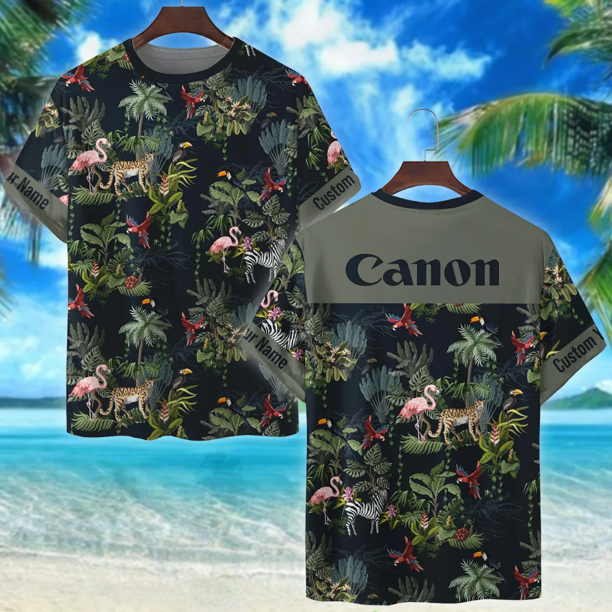 canon jungle safari t shirt custom tropical animal print summer tee 1 n3bgg