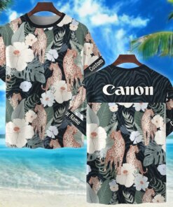 Canon Leopard Floral T-Shirt – Custom Jungle Print Summer Tee