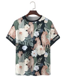 canon leopard floral t shirt custom jungle print summer tee 3 6ao6v