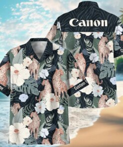Canon Leopard Hawaiian Shirt – Custom Jungle Floral Summer Button-Up