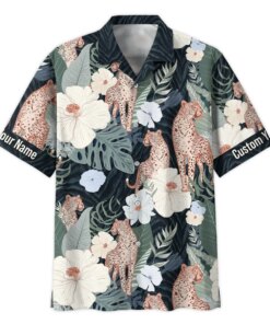 canon leopard hawaiian shirt custom jungle floral summer button up 3 ugw6e