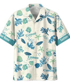 canon ocean hawaiian shirt custom coral reef summer beach button up 3 rohxv