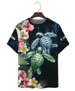Canon Sea Turtle T-Shirt – Custom Tropical Floral Ocean Summer Tee