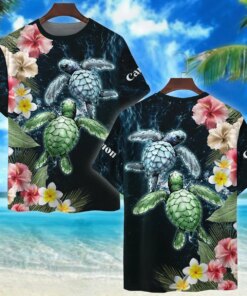 canon sea turtle t shirt custom tropical floral ocean summer tee 3 73n0t