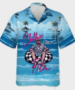 Chillin Like a Felon Trump Shirt – Retro Floatie Tropical Hawaiian Shirt
