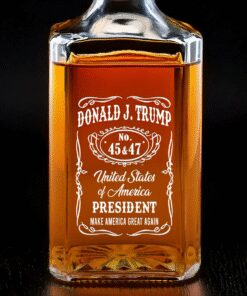 donald j trump 45 47 whiskey decanter patriotic maga gift for conservatives 4 7mots
