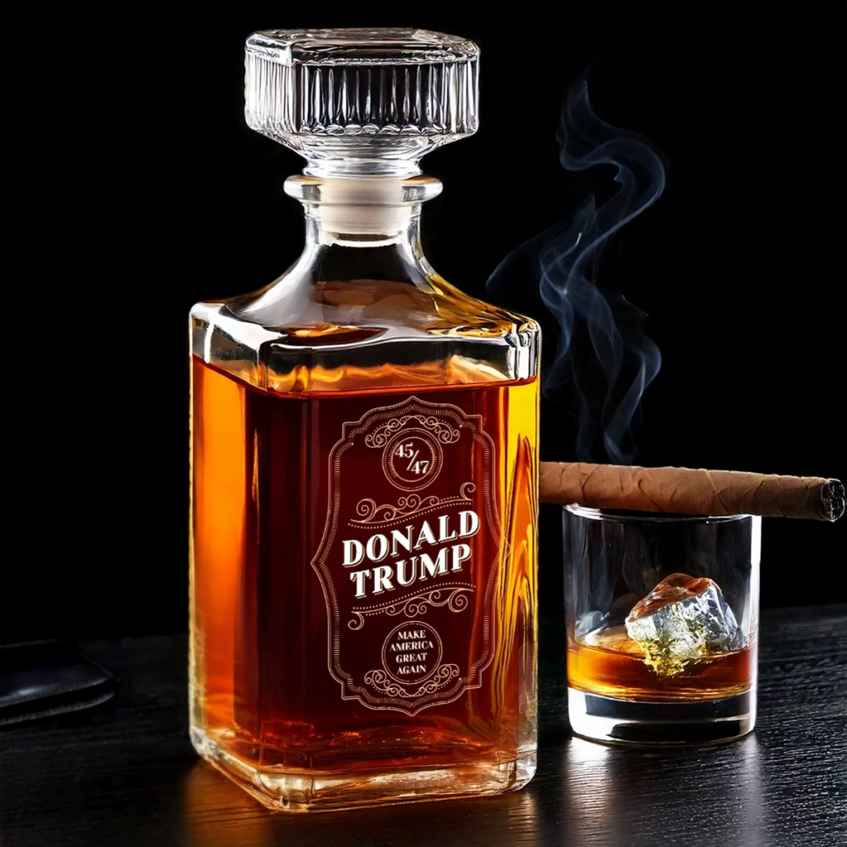 donald trump 4547 whiskey bottle make america great again decanter 1 on6fl