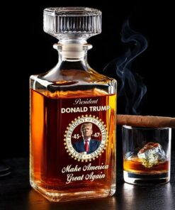 donald trump 4547 whiskey decanter maga patriotic gift usa 3 ze68q