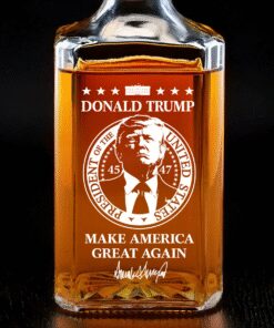 donald trump presidential seal whiskey decanter maga 45 47 collectible bottle 5 57fpn