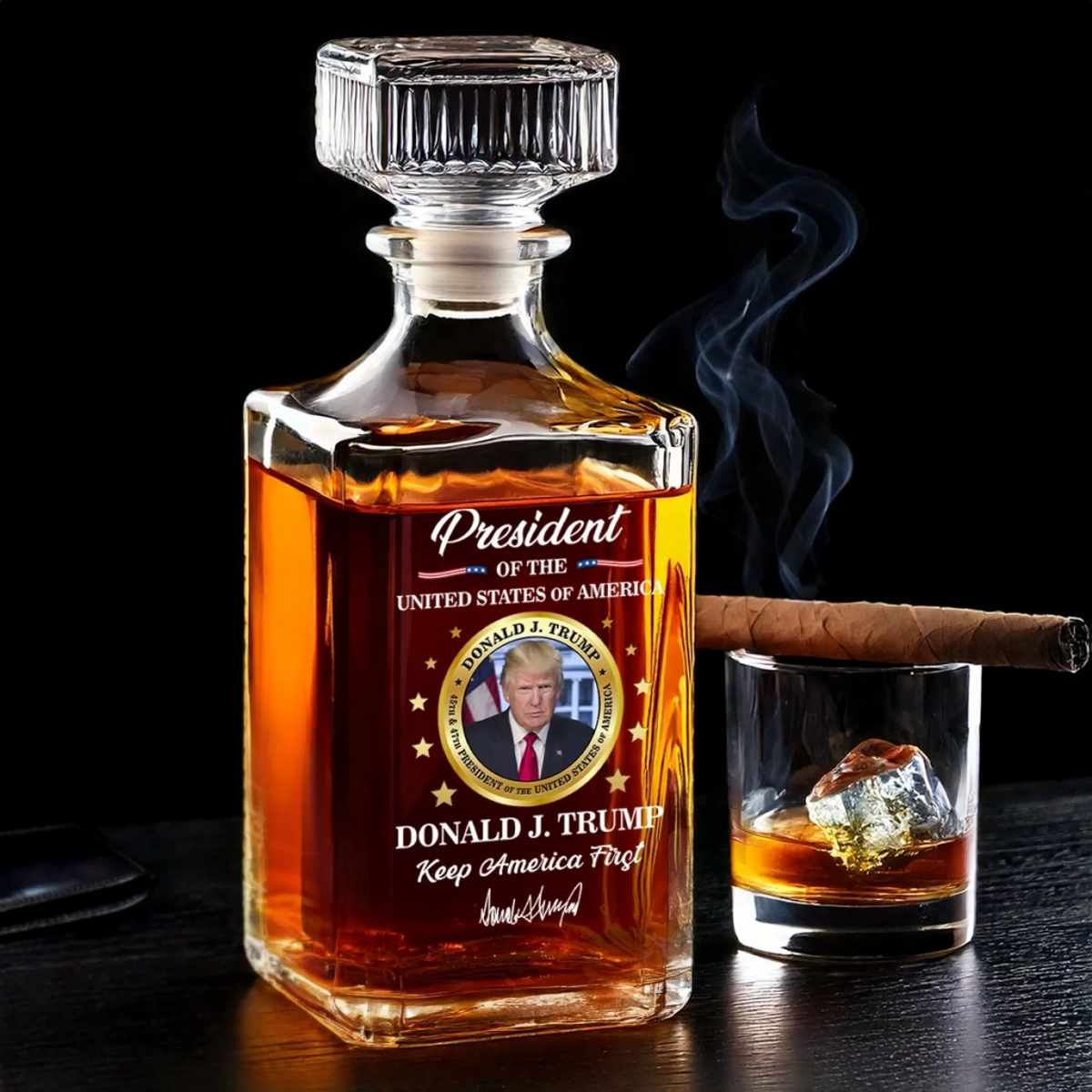 donald trump whiskey decanter keep america first presidential gift 1 b5krw