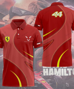 Ferrari F1 Polo Shirt – Lewis Hamilton Red Driver Edition for Fans