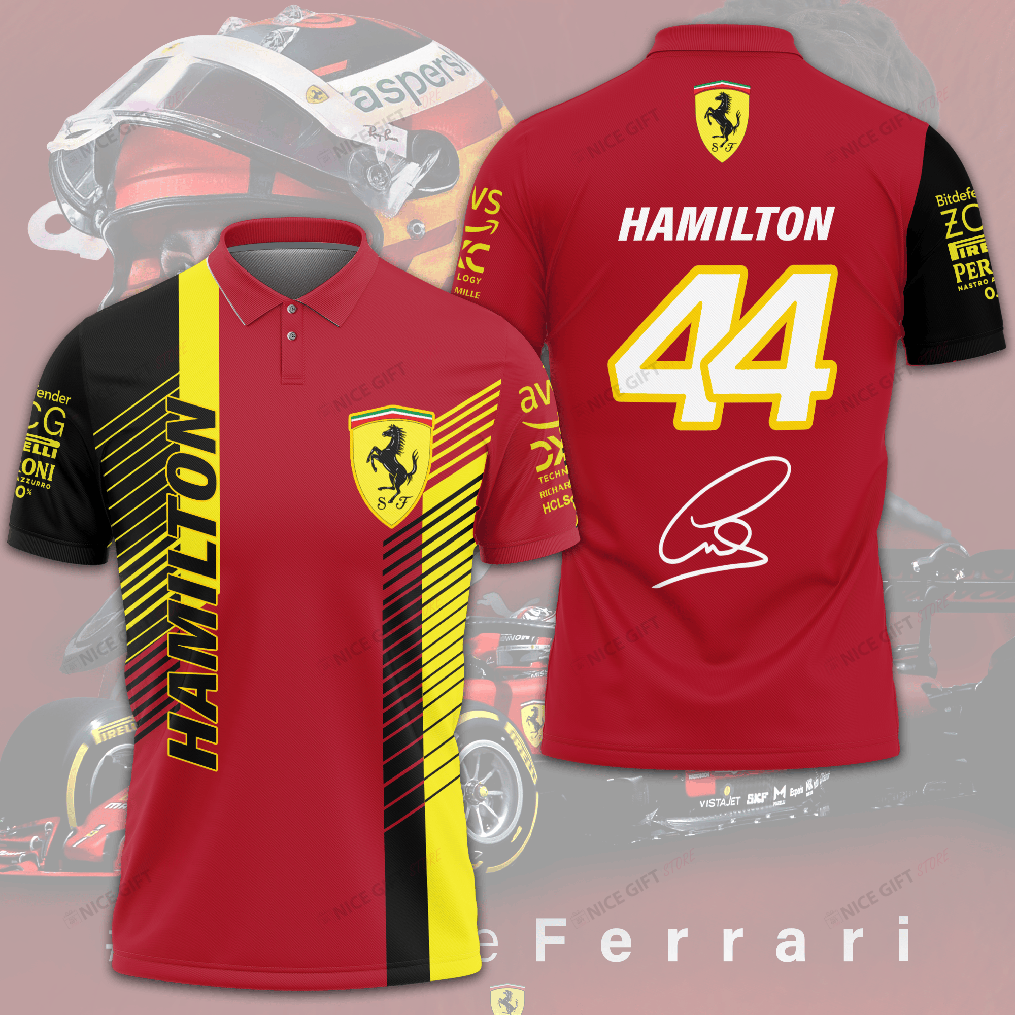ferrari f1 team polo lewis hamilton fan shirt in german flag inspired style h3w7a