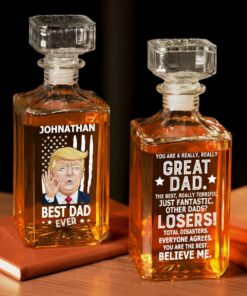 Funny Trump Dad Whiskey Decanter – Best Father’s Day Gift