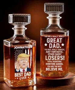 funny trump dad whiskey decanter best fathers day gift 3 h96oq