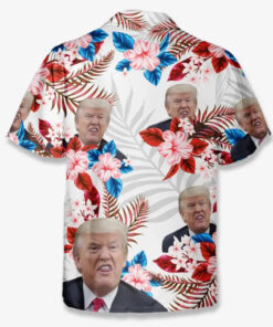 funny trump face hawaiian shirt tropical floral political gag shirt 3 30g2d