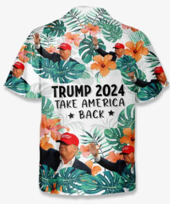 funny trump face hawaiian shirt tropical meme aloha shirt for men 3 raucc