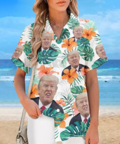 funny trump face hawaiian shirt tropical meme aloha shirt for men 4 i7d5l