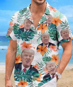 funny trump face hawaiian shirt tropical meme aloha shirt for men 5 x2xw7