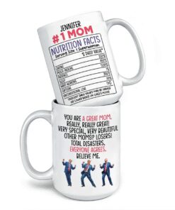 Funny Trump Mom Mug – #1 Great Mom Coffee Cup with Nutrition Facts for Mother’s Day Gift