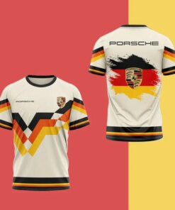 Germany Flag Porsche T-Shirt – Vintage Motorsport Heritage Tee for Men