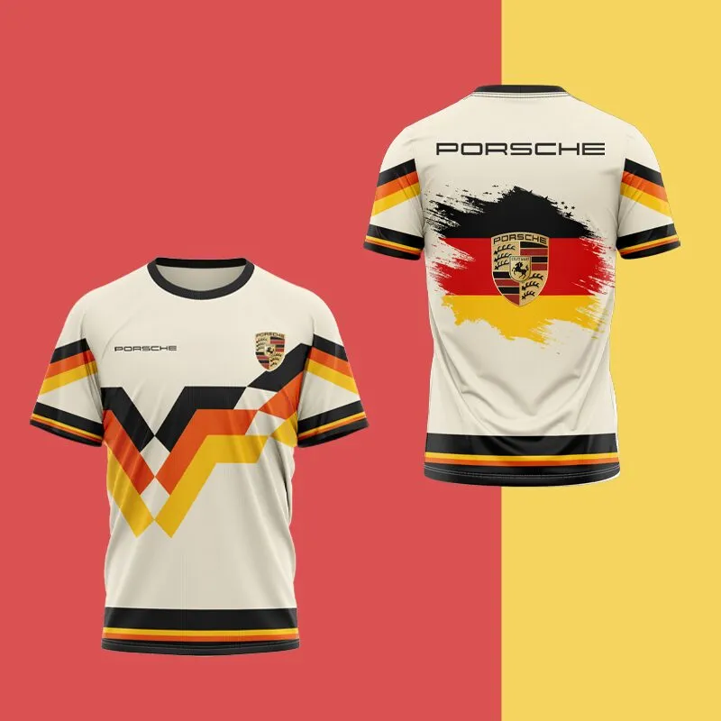 germany flag porsche t shirt vintage motorsport heritage tee for men