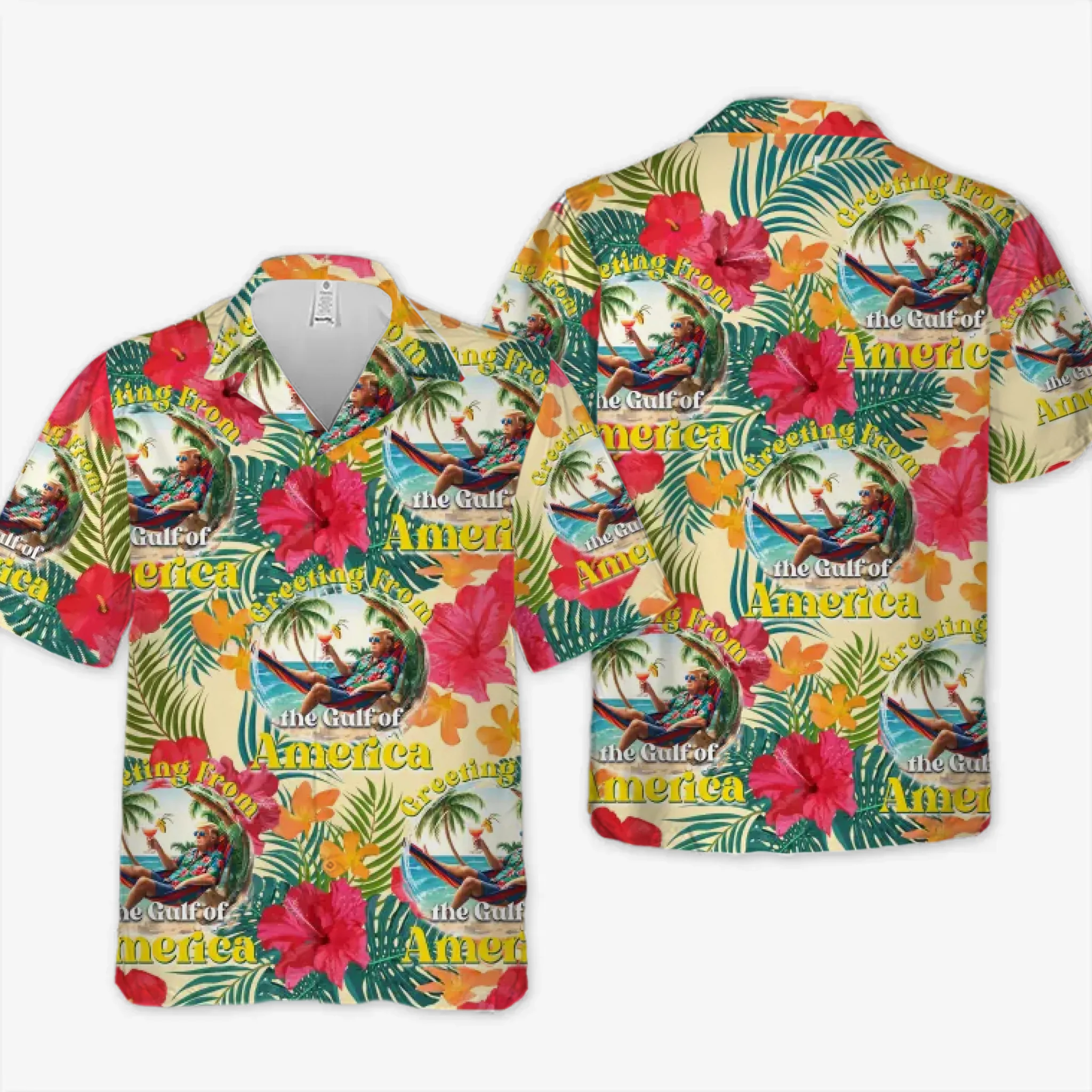 greetings from the gulf of america shirt tropical funny hawaiian shirt 1 p2yuh
