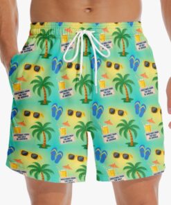 Greetings from the Gulf of America Swim Shorts – Colorful Tropical Beach Trunks for Men