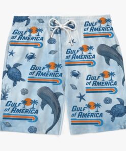 gulf of america beach shorts retro ocean animal swim trunks for men 5 c4udc