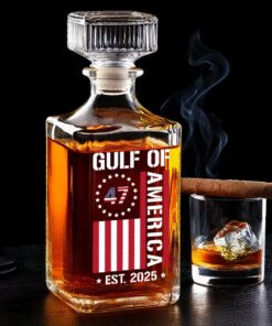 Gulf of America Decanter – 47 Est. 2025 Patriotic Whiskey Gift