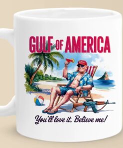Gulf of America MAGA Beach Mug – Patriotic Vacation Vibes