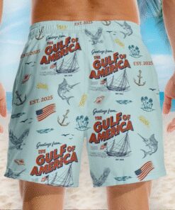 gulf of america nautical swim shorts vintage sailing beach trunks for men 4 drcey