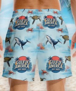 gulf of america ocean life swim shorts sea turtle whale beach trunks for men 4 0caon