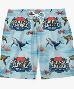 gulf of america ocean life swim shorts sea turtle whale beach trunks for men 5 9wff5