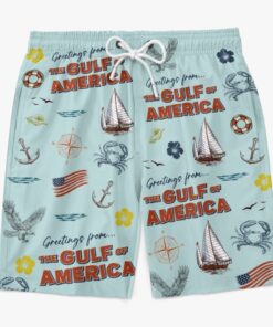 gulf of america retro nautical swim shorts patriotic sailing inspired beach trunks for men 3 qer3e