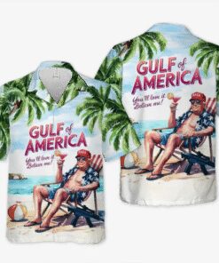 Gulf of America Trump Shirt – MAGA Beach Funny Hawaiian Shirt for Men