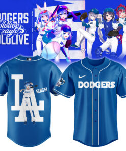 Hololive Suisei Dodgers Jersey – Anime Baseball Shirt for LA Fans & VTuber Lovers