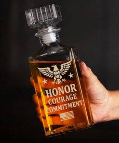 honor courage commitment whiskey decanter patriotic military gift 4 fcocd
