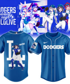 Ina’nis Dodgers Blue Baseball Jersey – Hololive VTuber Catcher Shirt for Anime & LA Fans