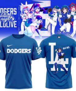 Ina’nis Dodgers Blue Shirt – Hololive VTuber Catcher Tee for Anime & LA Baseball Fans