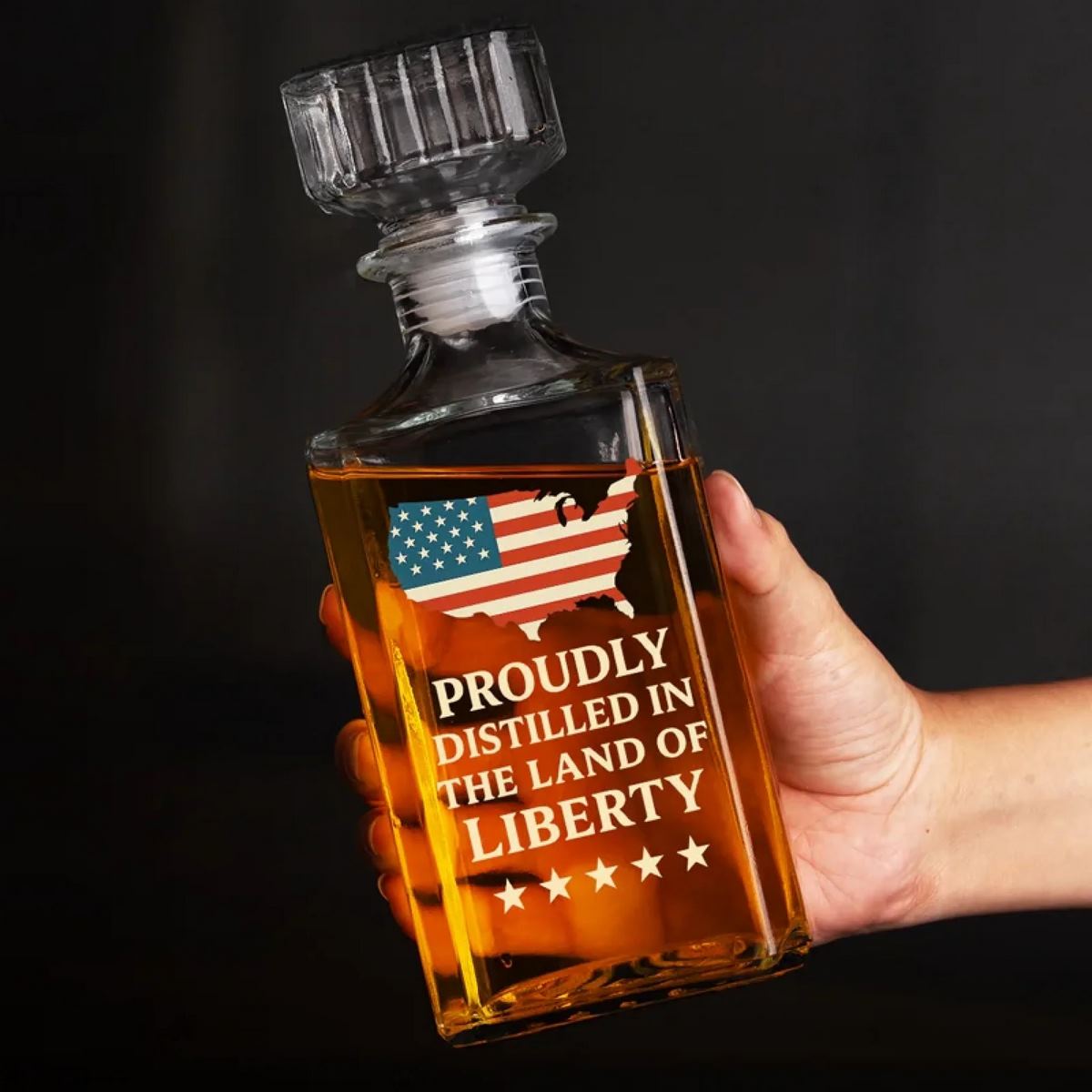 land of liberty decanter proudly distilled usa whiskey 1 16o14