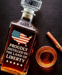 land of liberty decanter proudly distilled usa whiskey 3 6w64w