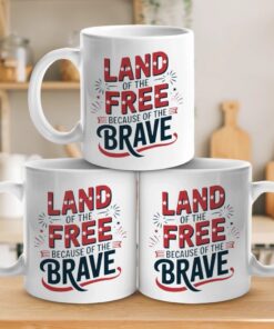 land of the free mug patriotic coffee cup for veterans 4th of july and military gifts 3 lgkp5