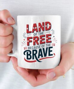 land of the free mug patriotic coffee cup for veterans 4th of july and military gifts 4 d9izm