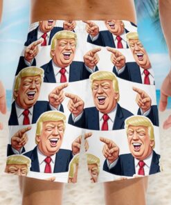 laughing trump cartoon swim shorts funny patriotic political beach trunks for men 4 2krvt