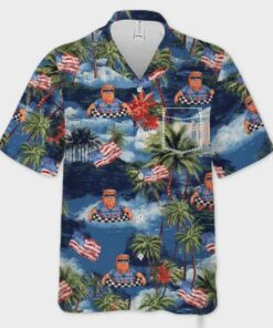 Let’s Go Brandon Trump Shirt – Funny Floatie American Flag Hawaiian Shirt